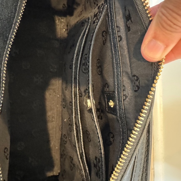 Tory Burch Black Leather Tote/Laptop Bag - Picture 7 of 14